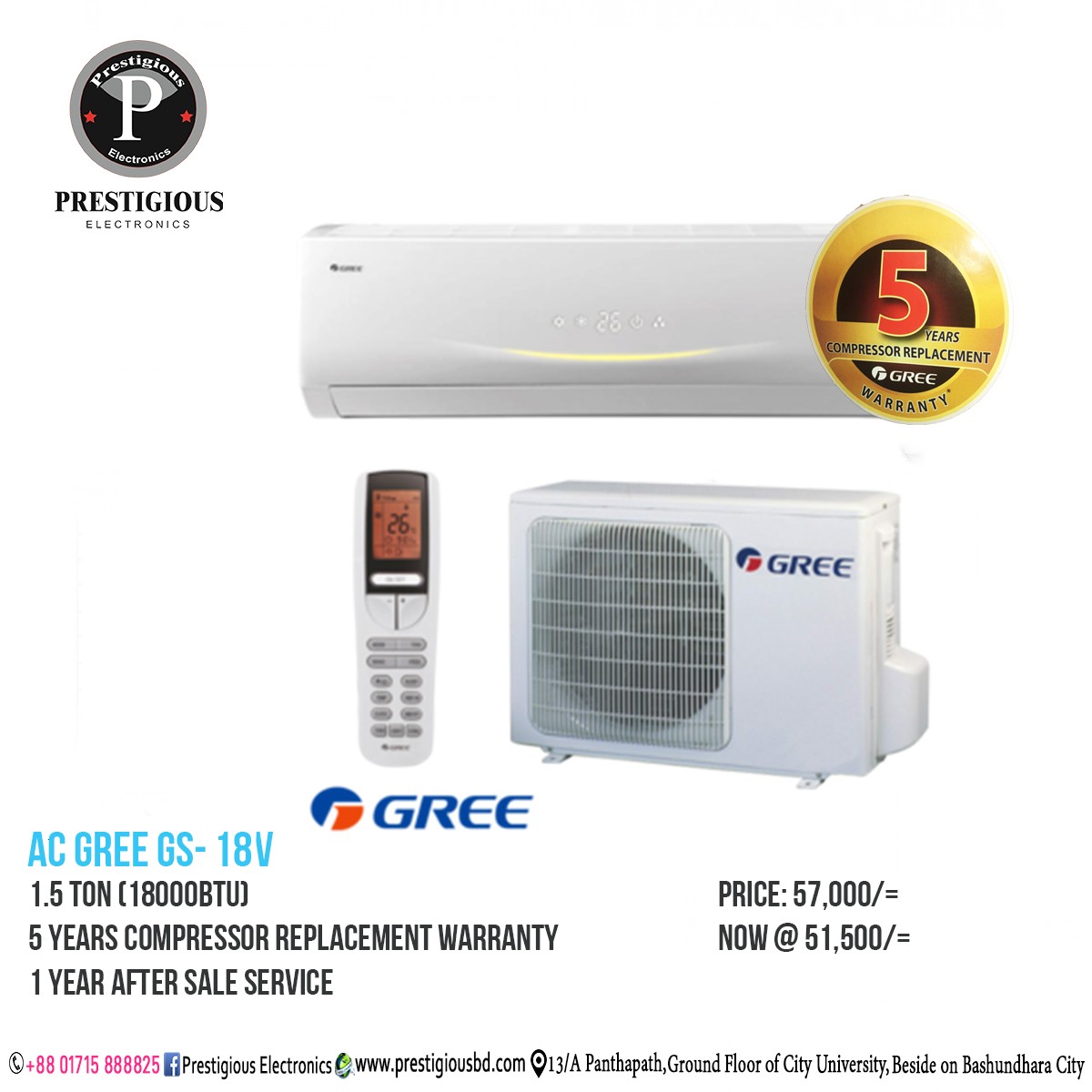AC GREE GS - 18 V